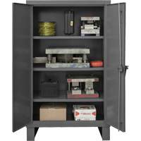 Armoire tr&egrave;s robuste, Acier, 3 Tablettes, 66" h x 60" la x 24" P, Gris Chandler Sales