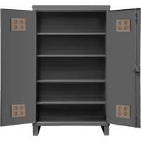 Armoire ext&eacute;rieure robuste, Acier, 4 Tablettes, 78" h x 48" la x 24" P, Gris Chandler Sales