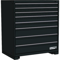 Modular Drawer Cabinet, 8 Drawers, 48" W x 24" D x 40" H, Black Chandler Sales