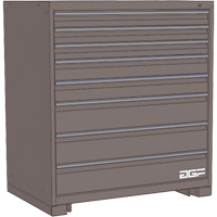 Modular Drawer Cabinet, 8 Drawers, 48" W x 24" D x 40" H, Grey Chandler Sales