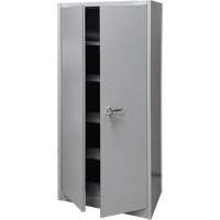 Storage Cabinet, Steel, 4 Shelves, 66" H x 30" W x 15" D, Grey Chandler Sales