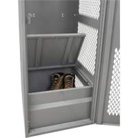 Gear Locker with Door, Steel, 24" W x 24" D x 72" H, Grey Chandler Sales