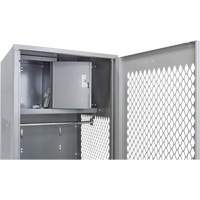 Gear Locker with Door, Steel, 24" W x 24" D x 72" H, Grey Chandler Sales