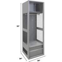 Gear Locker, Steel, 24" W x 24" D x 72" H, Grey Chandler Sales