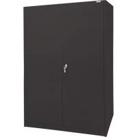 Storage Cabinet, Steel, 4 Shelves, 78" H x 48" W x 24" D, Black Chandler Sales