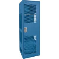 Gear Locker with Door, Steel, 24" W x 18" D x 72" H, Dark Blue Chandler Sales