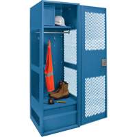 Gear Locker with Door, Steel, 24" W x 18" D x 72" H, Dark Blue Chandler Sales