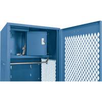 Gear Locker with Door, Steel, 24" W x 18" D x 72" H, Dark Blue Chandler Sales