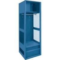 Gear Locker, Steel, 24" W x 18" D x 72" H, Dark Blue Chandler Sales