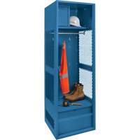 Gear Locker, Steel, 24" W x 18" D x 72" H, Dark Blue Chandler Sales