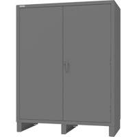 Armoire avec portes encastr&eacute;es, Acier, 4 Tablettes, 78" h x 60" la x 30" P, Gris Chandler Sales