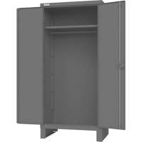 Armoire avec barre de suspension et portes encastr&eacute;es standards , Acier, 78" h x 36" la x 24" P, Gris Chandler Sales