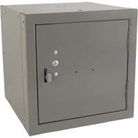 Stackable Cube Locker, 12" x 12" x 12", Steel, Grey, Knocked Down Chandler Sales