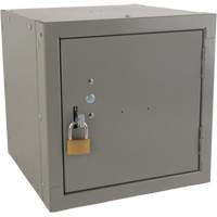 Stackable Cube Locker, 12" x 12" x 12", Steel, Grey, Knocked Down Chandler Sales