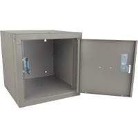 Stackable Cube Locker, 12" x 12" x 12", Steel, Grey, Knocked Down Chandler Sales