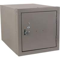 Stackable Cube Locker, 12" x 18" x 12", Steel, Grey, Knocked Down Chandler Sales