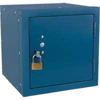 Stackable Cube Locker, 12" x 12" x 12", Steel, Blue, Knocked Down Chandler Sales