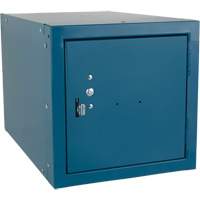 Stackable Cube Locker, 12" x 18" x 12", Steel, Blue, Knocked Down Chandler Sales