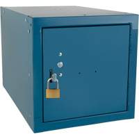Stackable Cube Locker, 12" x 18" x 12", Steel, Blue, Knocked Down Chandler Sales