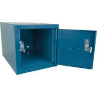 Stackable Cube Locker, 12" x 18" x 12", Steel, Blue, Knocked Down Chandler Sales