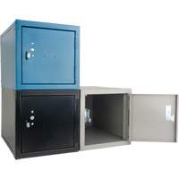 Stackable Cube Locker, 12" x 18" x 12", Steel, Grey, Knocked Down Chandler Sales