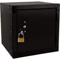 Stackable Cube Locker, 12" x 12" x 12", Steel, Black, Knocked Down Chandler Sales
