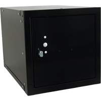 Stackable Cube Locker, 12" x 18" x 12", Steel, Black, Knocked Down Chandler Sales