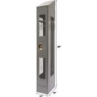 Vented Lockers, 12" x 18" x 88", Steel, Grey, Knocked Down, Perforated Chandler Sales
