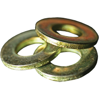 SAE Flat Washer, 1/4", Yellow Zinc Chandler Sales