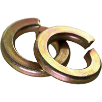 Split Lock Washer, 1/2", Yellow Zinc Chandler Sales