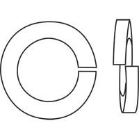 Split Lock Washer, 1/2", Yellow Zinc Chandler Sales