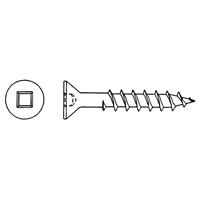 Flat Head Wood Screws, #8 x 1" L, Zinc Plated Chandler Sales