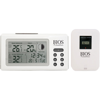Thermom&egrave;tres int&eacute;rieurs/ext&eacute;rieurs avec horloge, Contact, Num&eacute;rique, 32 &agrave; 122°F (0 to 50°C) Chandler Sales