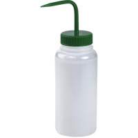 Wide-Mouth Polyethylene Wash Bottle with Green Polypropylene Cap Chandler Sales