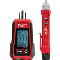 D&eacute;tecteur de tension avec DEL et testeur de prise DDFT, 50 V - 1000 V, Alerte Affichage & son Chandler Sales