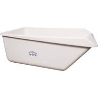 Angled Dump Tub, Plastic, White Chandler Sales