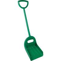 Pelle large &agrave; double prise, Lame 14" x 18", Longueur de 47-1/2", Plastique, Vert Chandler Sales