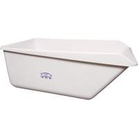 Angled Dump Tub with Drain, Plastic, White Chandler Sales