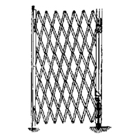 Galvanized Folding Security Gates, Fixed Single Folding, 4' L x 6' H Expanded Chandler Sales