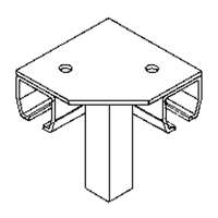 Floor Mount Curtain Partition 90° Corner Connector Chandler Sales