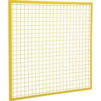 Wire Mesh Partition Components - Panels, 4' H x 4' W, Yellow Chandler Sales