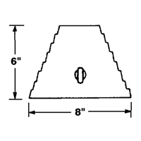 Cale de roue, 9" x 8" x 6", Noir Chandler Sales