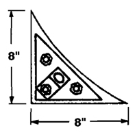 Cale de roue, 8" x 8" x 8", Noir Chandler Sales