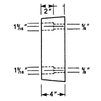 Butoirs de quai en caoutchouc moul&eacute;s, Caoutchouc, 13" la x 4" p x 12" h Chandler Sales