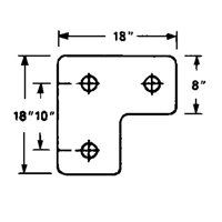 Butoirs de quai en caoutchouc moul&eacute;s, Caoutchouc, 18" la x 4" p x 18" h Chandler Sales