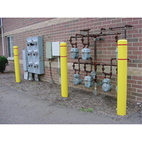Capuchons en polyethylene pour borne de protection, 6-5/8" dia. x 72" l, Jaune Chandler Sales