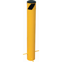 Pour-In-Place Bollards, Steel, 35" H x 5-9/16" W, Yellow Chandler Sales