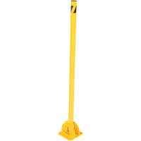 Fold-Down Bollards, Steel, 42" H x 1-3/4" W, Yellow Chandler Sales