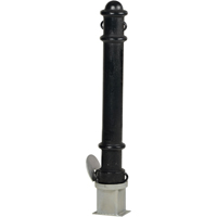 Removable Ornamental Bollards, Steel, 40" H x 4-1/2" W, Black Chandler Sales