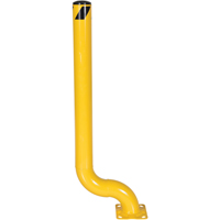 Offset Bollard, Steel, 54" H x 4-1/2" W, Yellow Chandler Sales